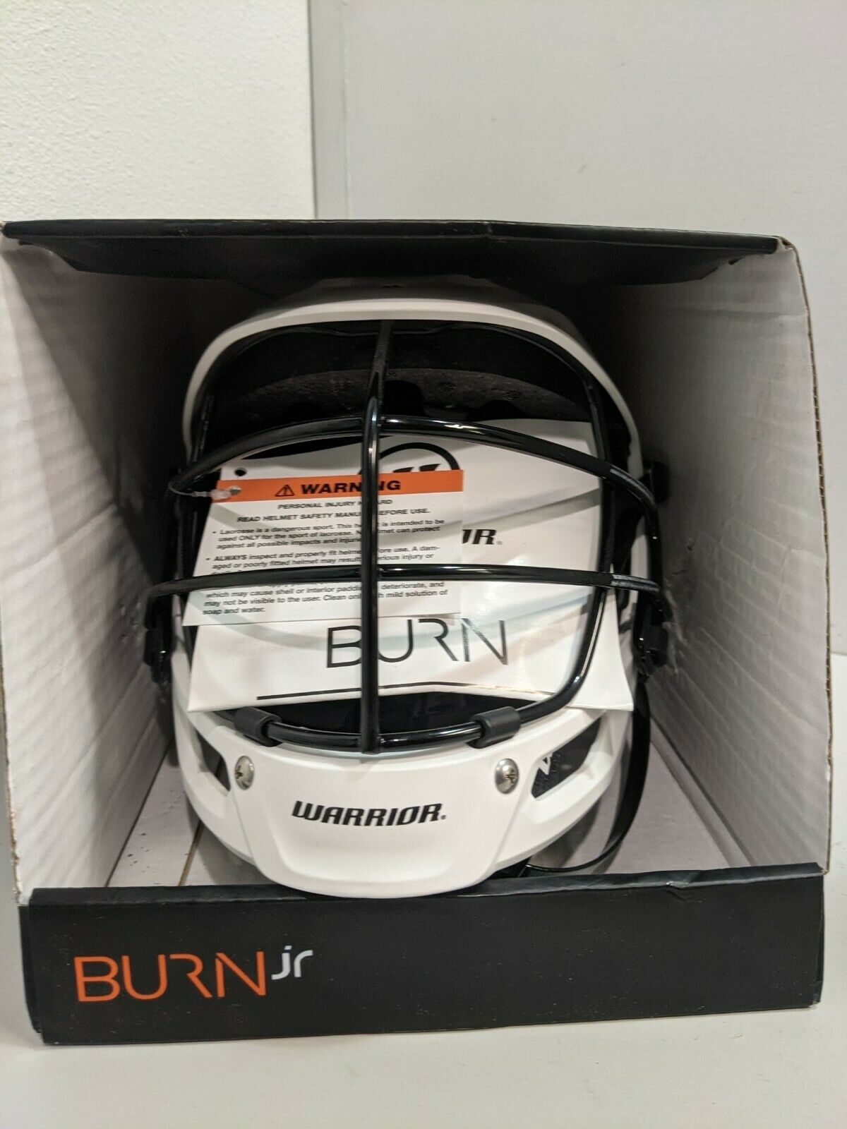 Warrior Lacrosse Helmet Burn Jr White or Black OSFM NEW