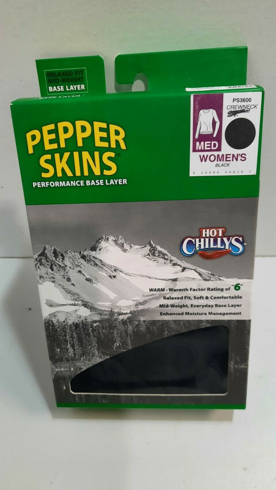 Hot Chillys Pepper Skins Performance Base Layer Women M Shirt Winterwear New