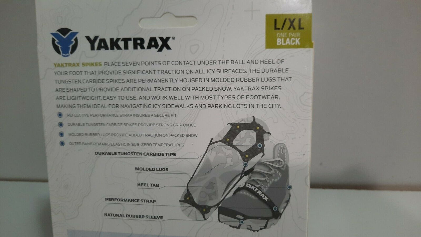 Yaktrax Spikes Ice Cleats Size L/XL New