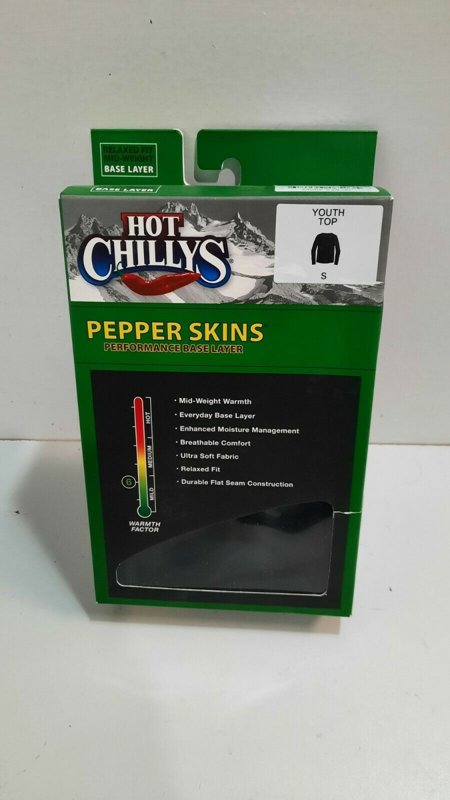 Hot Chillys Pepper Skins Performance Base Layer Youth Small Shirt Winterwear New