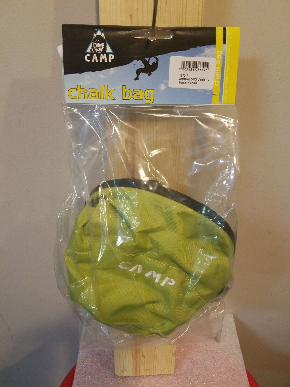 Camp Chalk Bag Climbing Rock Climbing NEW Aqualong 1L Verde