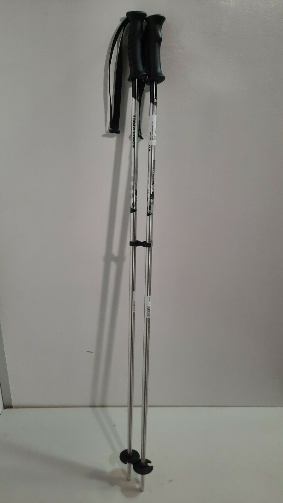 Komperdell Challenger Ski Poles Silver Size 70-115 Cm New