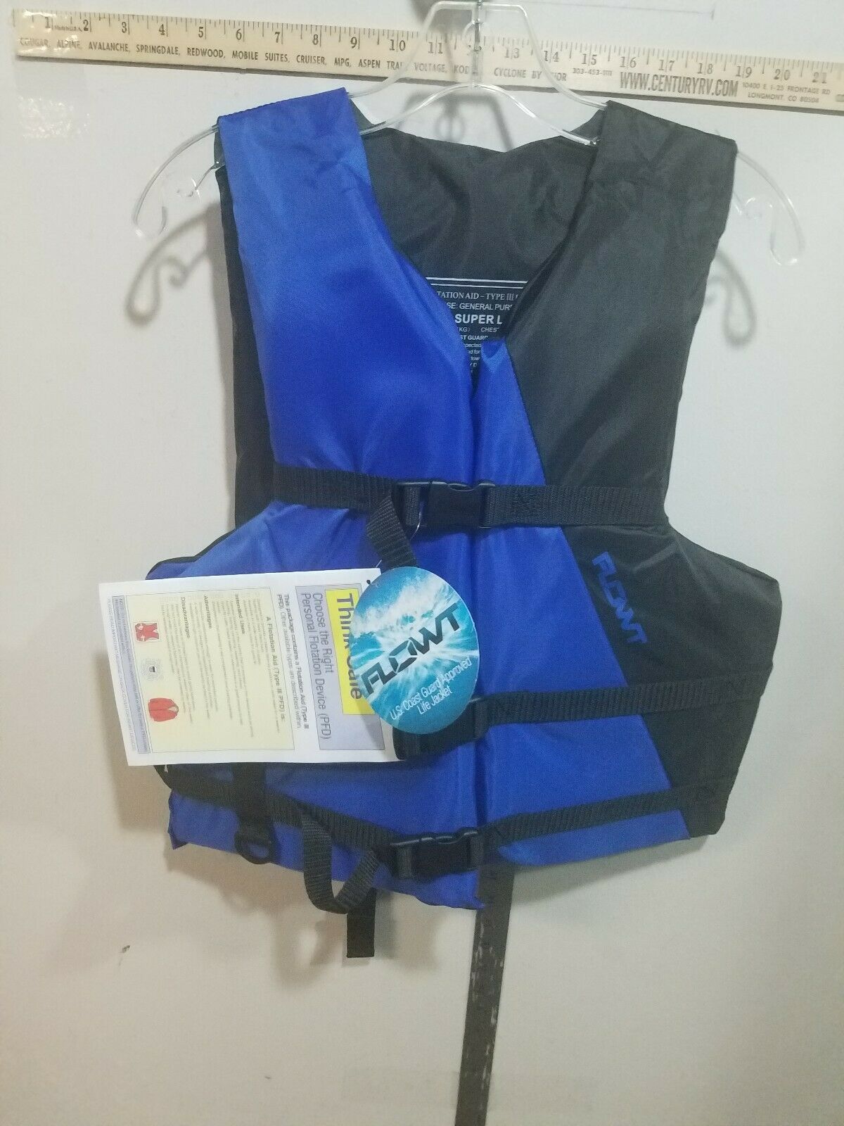 Flowt Type 3 PFD Size Adult Super Large Life Vest 90+ lbs New