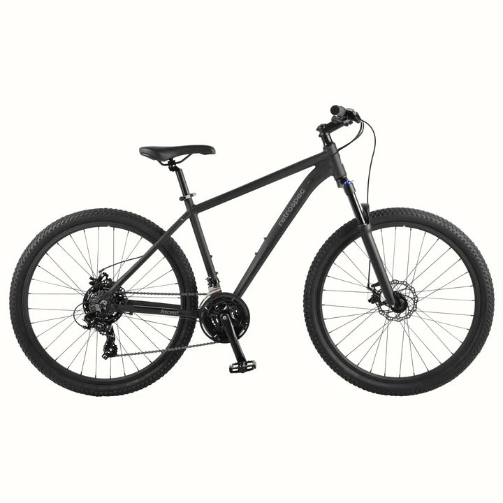 Retrospec Ascent 27.5 In MTB Mountain Bikes - 21 Speed Matte Black Condition New