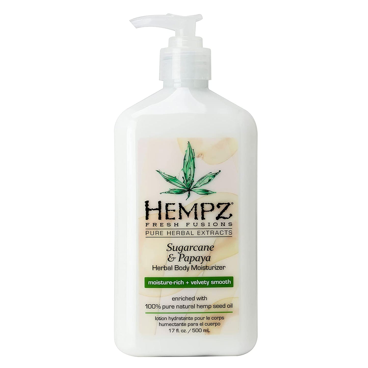 Hempz Sugarcane & Papya Herbal Body Moisturizer 17 oz New