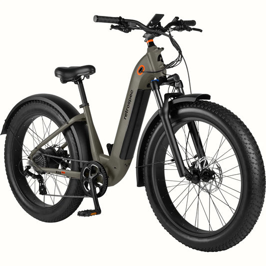 Koa Rev+ Step Thru Electric Fat Tire e-Bikes New eBike UL 2849 Certified Shale Demo