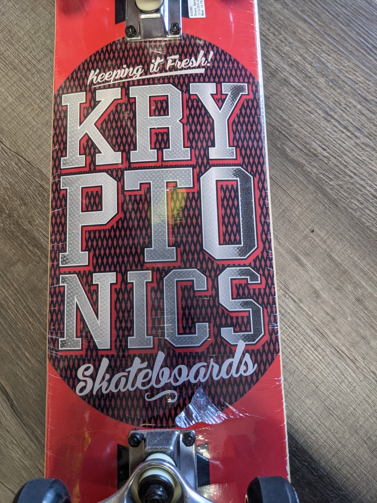 Popsicle Kryptonics New Skateboard, Red/Blk, Size: 31" New