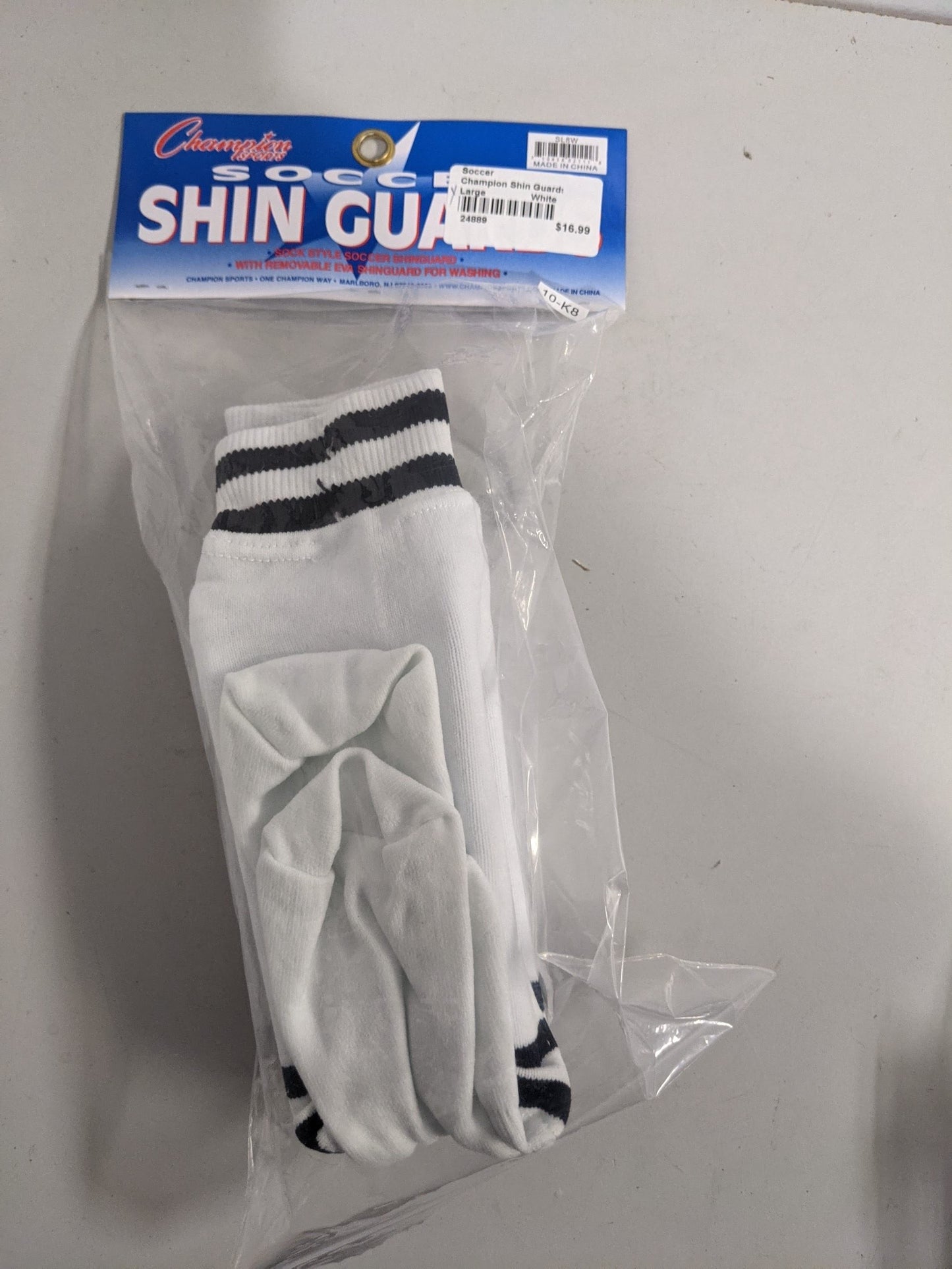 Champion Shin Guards Size Sizes Youth Small, Medium and Large Youth Soccer White New