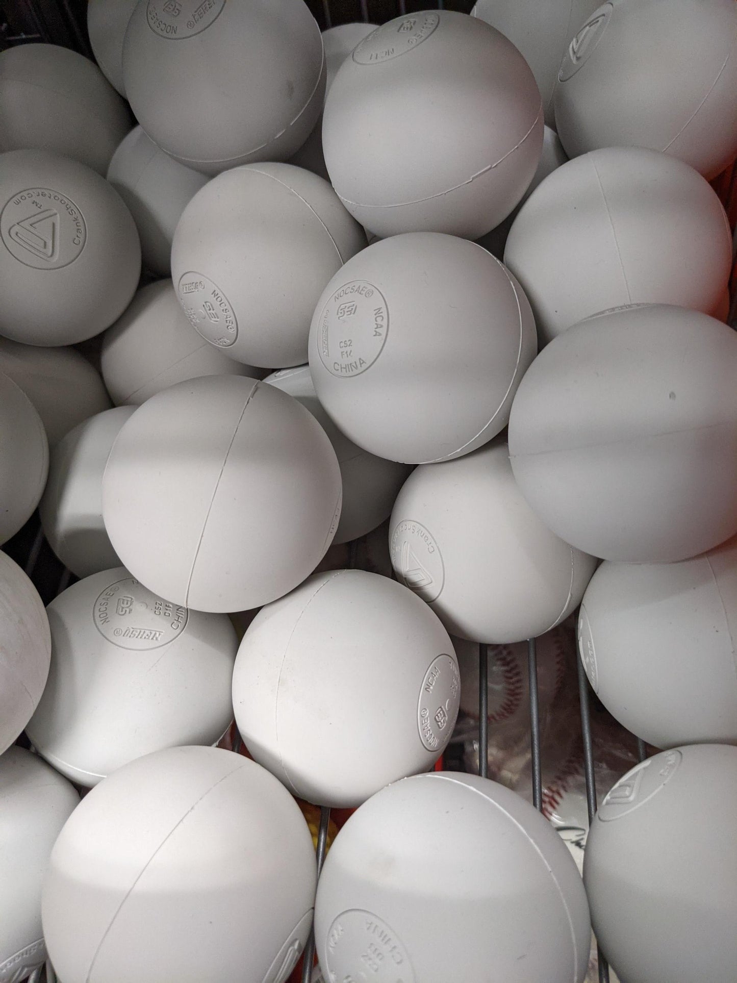 Lacrosse Balls, White, Used.  One Piece.