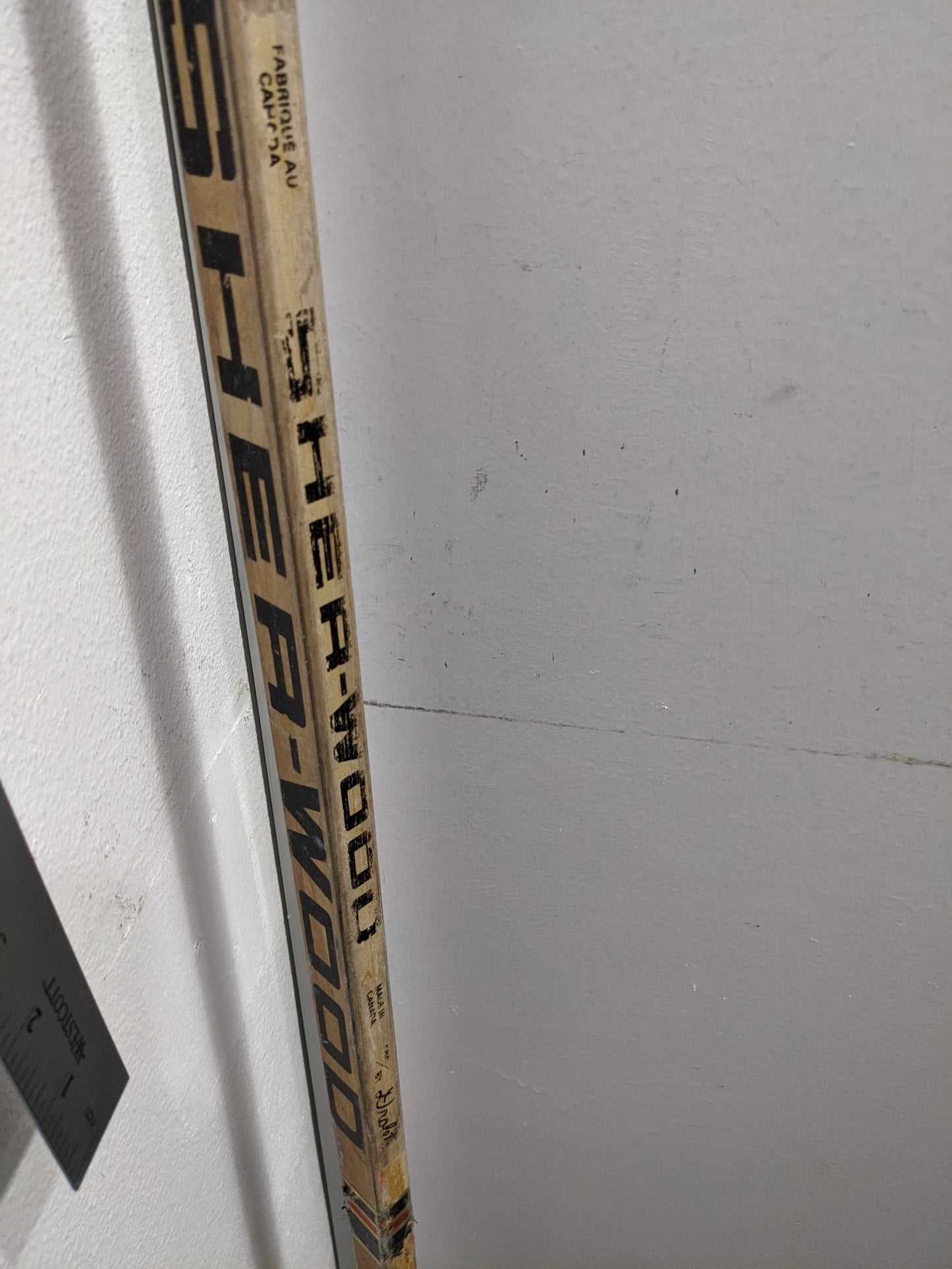 Sherwood Extra-Stiff Wooden Hockey Stick Size 53 In Brown Used (LH)