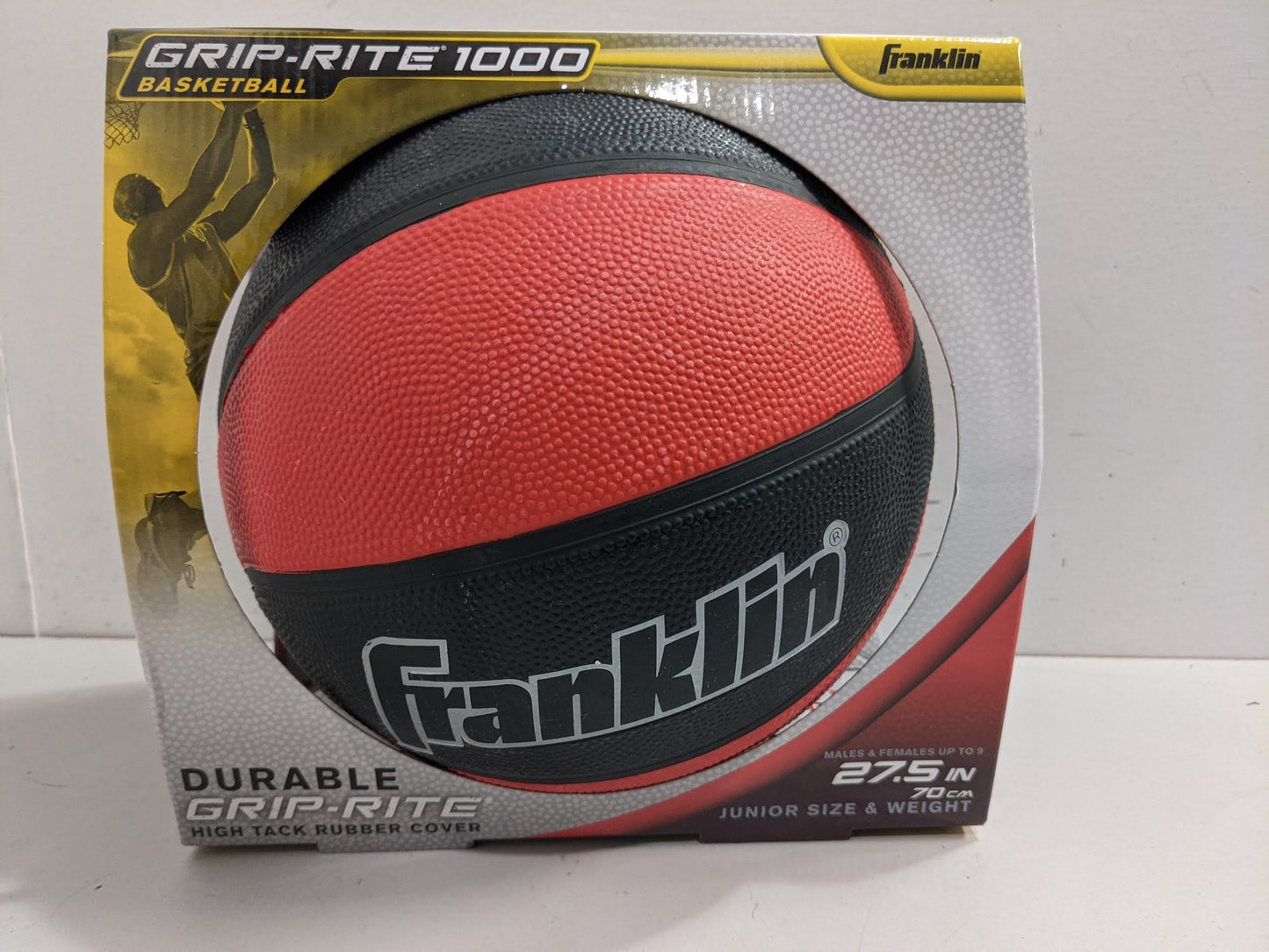 Franklin Outdoor Grip-Rite 1000 Basketball, Size 27.5, Red New