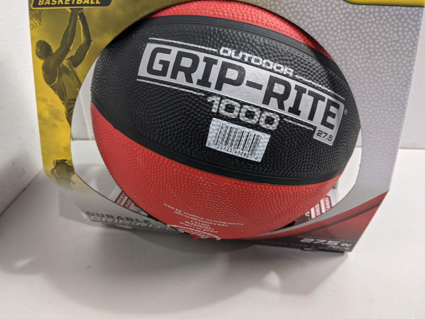 Franklin Outdoor Grip-Rite 1000 Basketball, Size 27.5, Red New