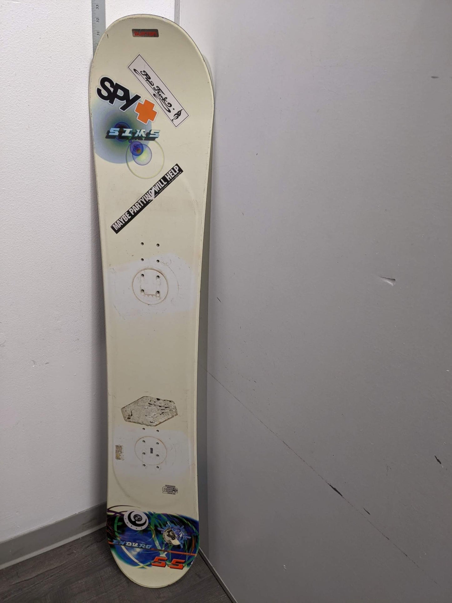 Sims Enduro 55 Snowboard (Deck Only) Size 155 cm White Used