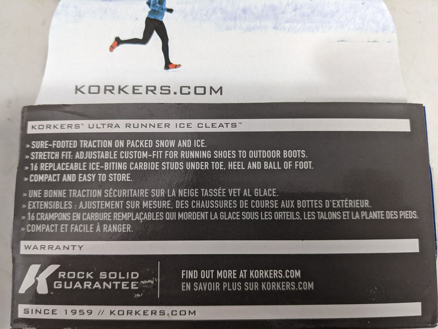 Korkers Ultra Runner Ice Cleats One size Fits Most, Gray New