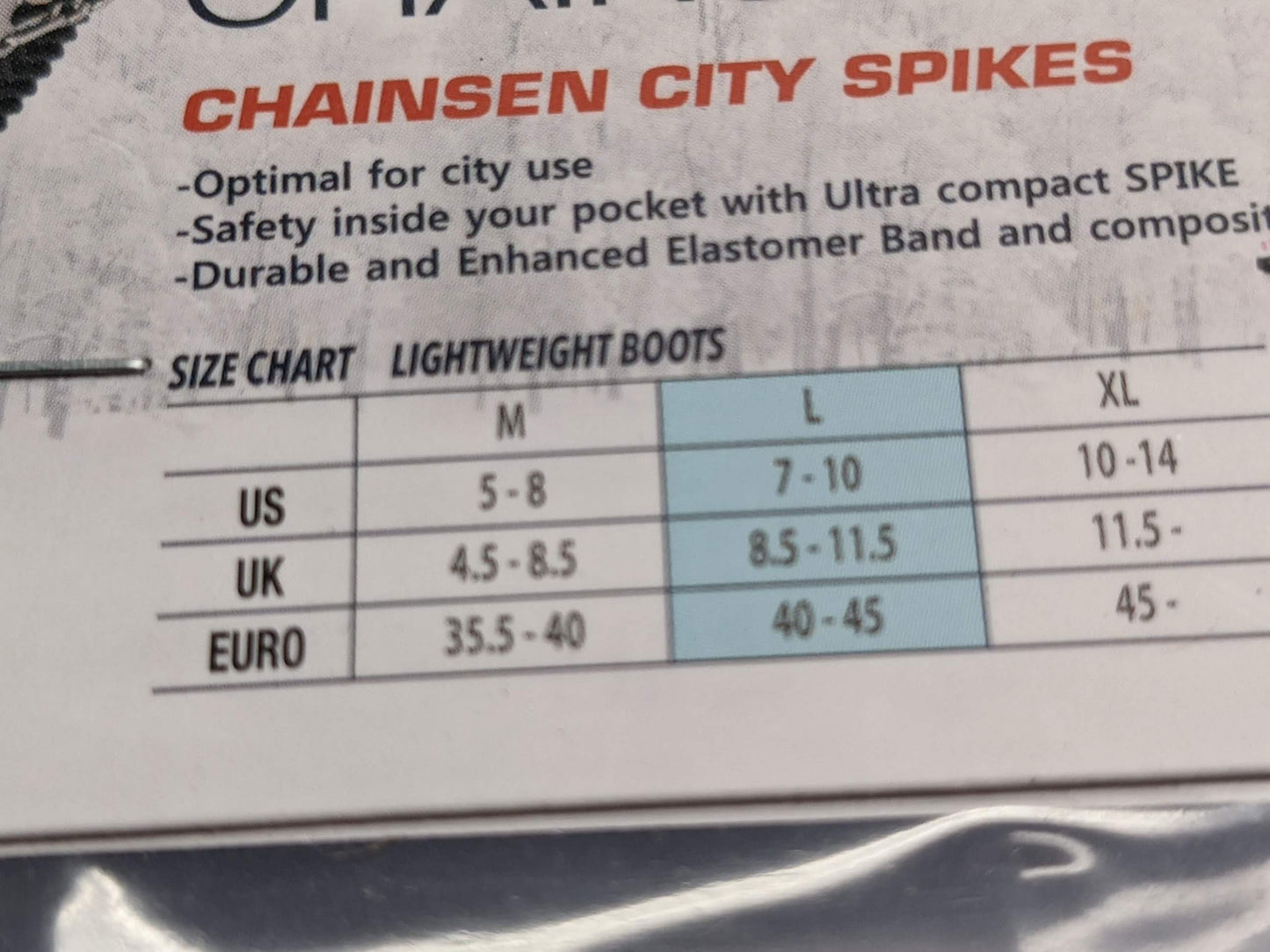 Snowline Chainsen City Spikes Ice Cleats Micros Cleats Size S-XXL New