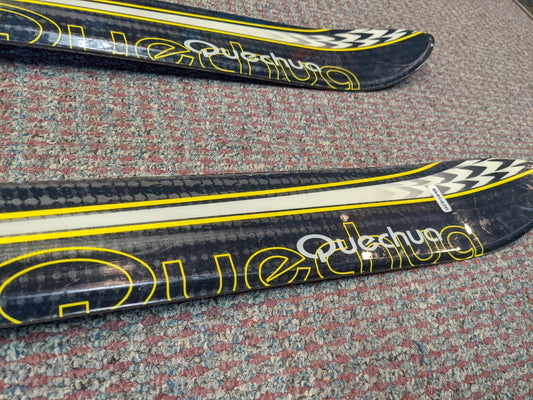 Quechua MRZ 400 Skis  w/Tyrolia Bindings Size 142 Cm Black Used