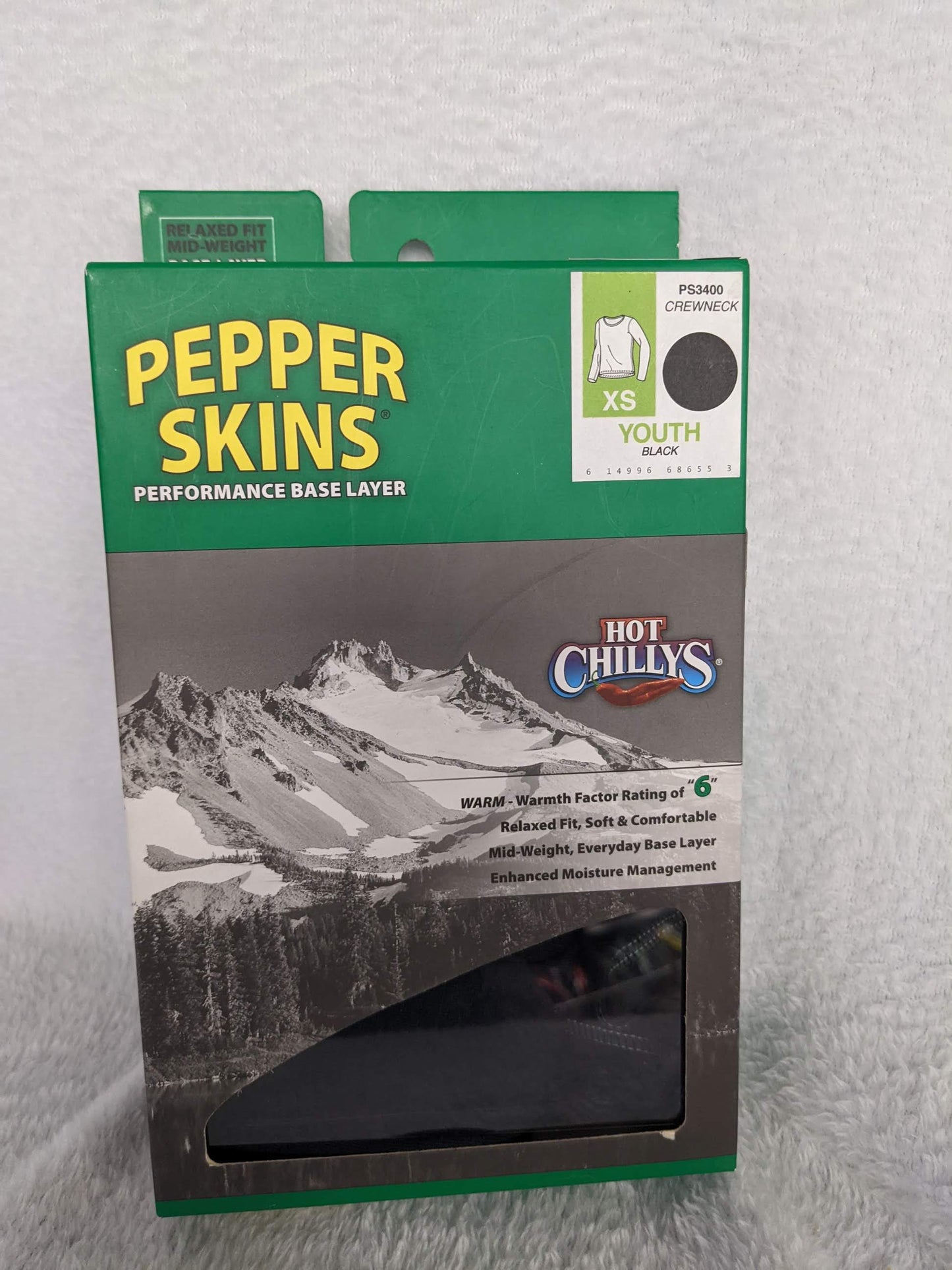 Hot Chillys Pepper Skins Performance Base Layer Youth XS Shirt Winterwear New