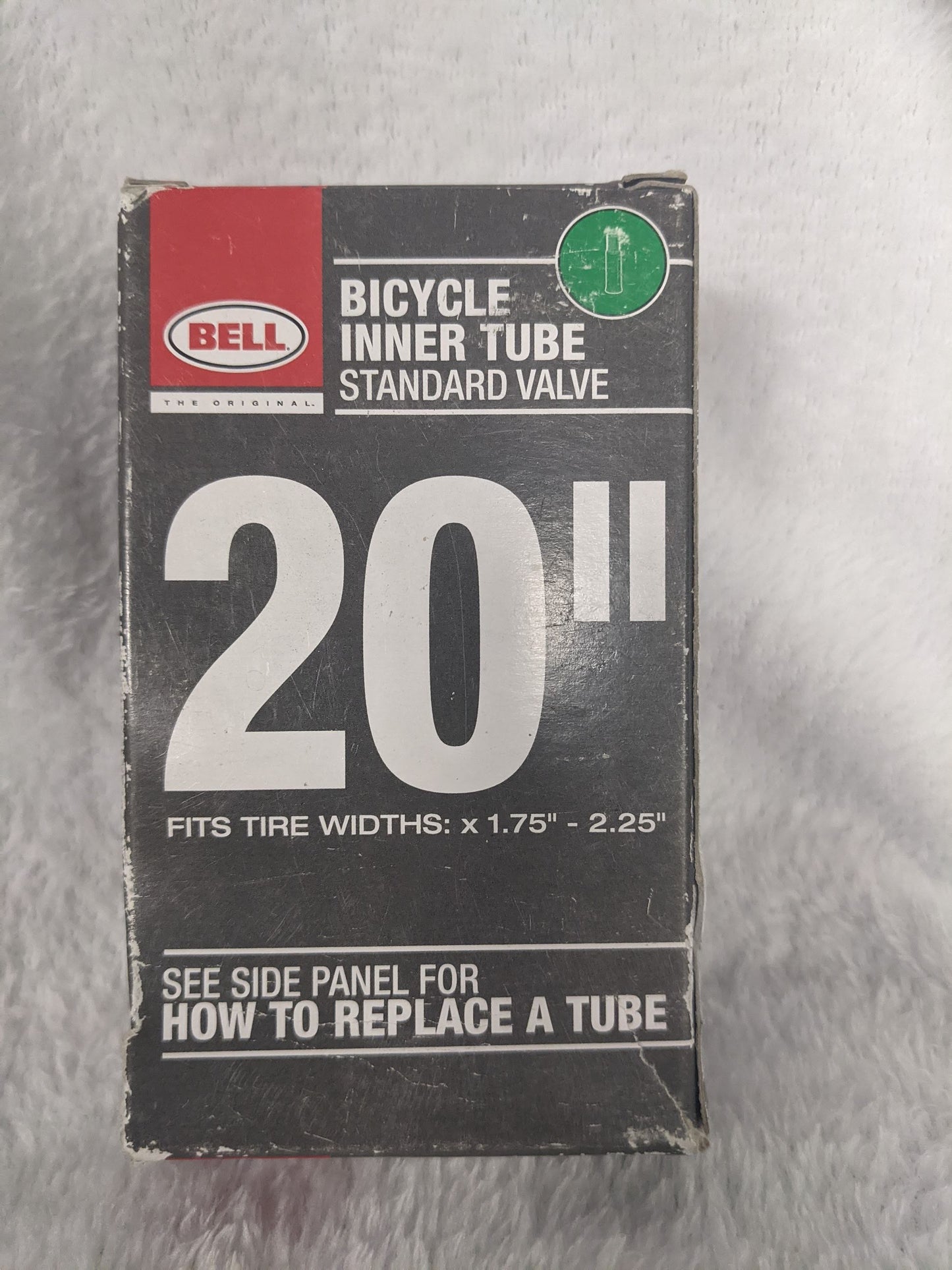 Bell Bicycle Inner Tube Standard Valve Size 20 In x 1.75-2.25 In Color Black NEW