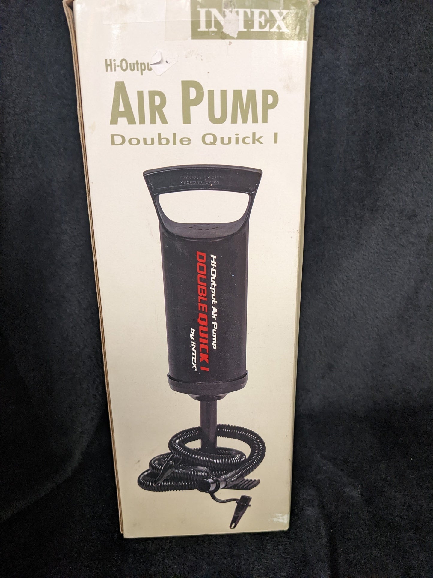 Intex Hi-Output Double Quick Hand Air Pump Size 12 In Color Black Condition Used