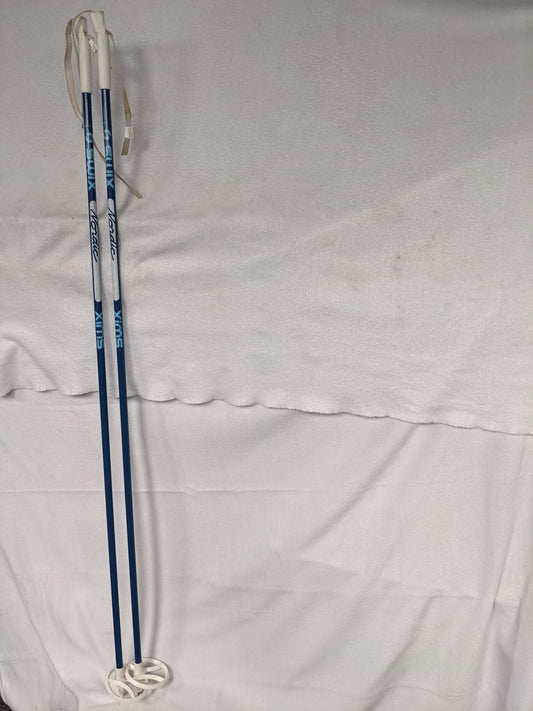 Swix Nordic Ski Poles Size 145 Cm Color Blue Condition Used