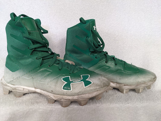 Under Armour Highlight High Top Cleats Size 5.5 Color Green Condition Used