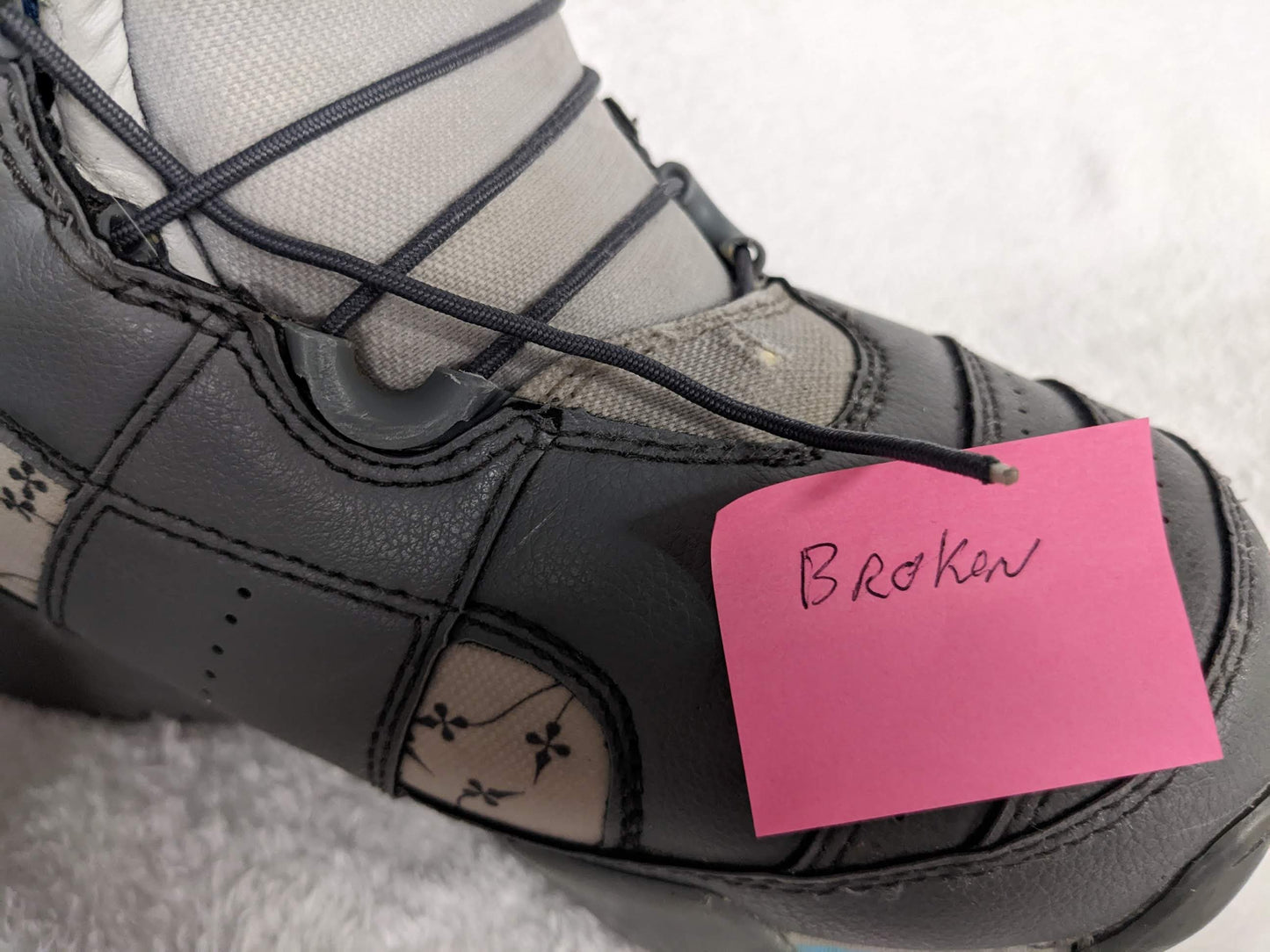 Burton Emerald Snowboard Boots (*Broken Chord*) Size Women 6 Color Gray Used