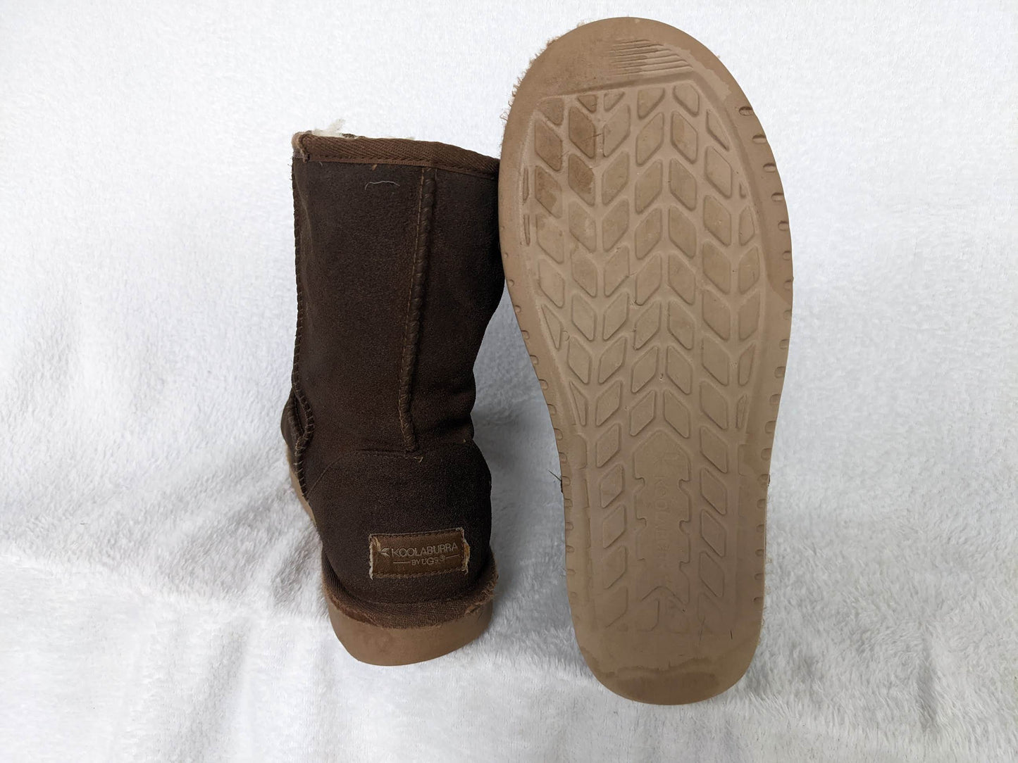 Ugg Koolaburra Fleece Lined Snow Boots Size 6 Color Brown Condition Used