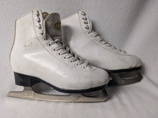 Ferland Sprite Youth Figure Ice Skates Size 4 Color White Condition Used