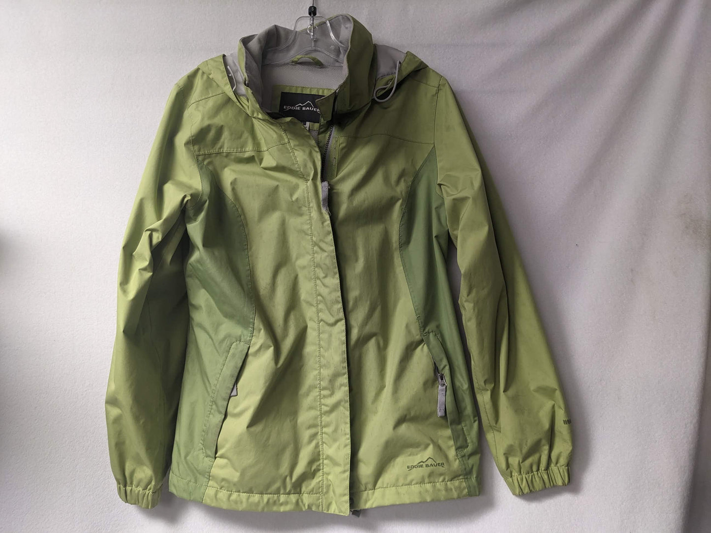 Eddie Bauer Hooded Lined Shell Size Women Large Color Green Condition Used