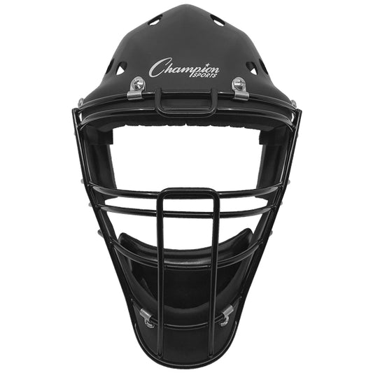 Champion Hockey Style Catcher's Helmet Black New